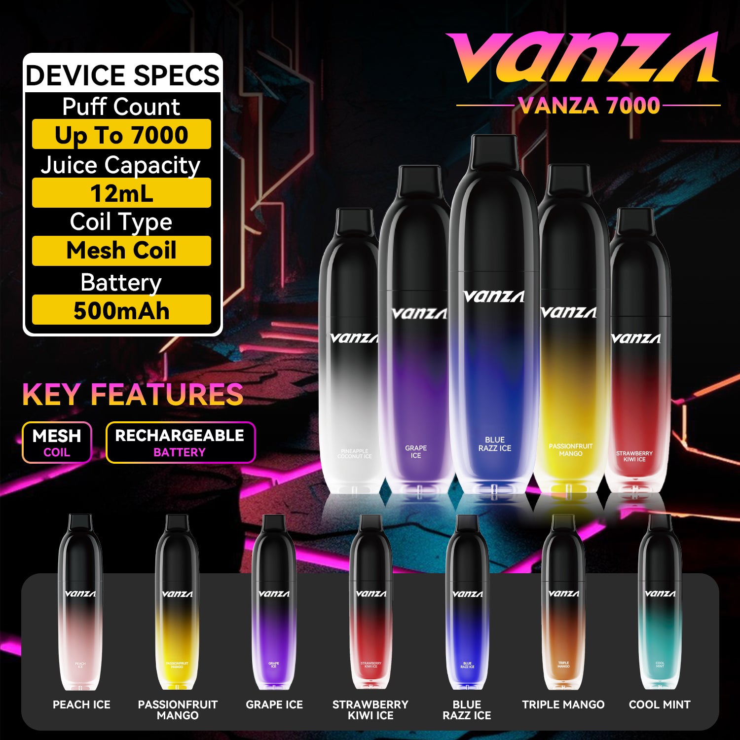 Vanza 7000 puff – Vanza Costa Rica